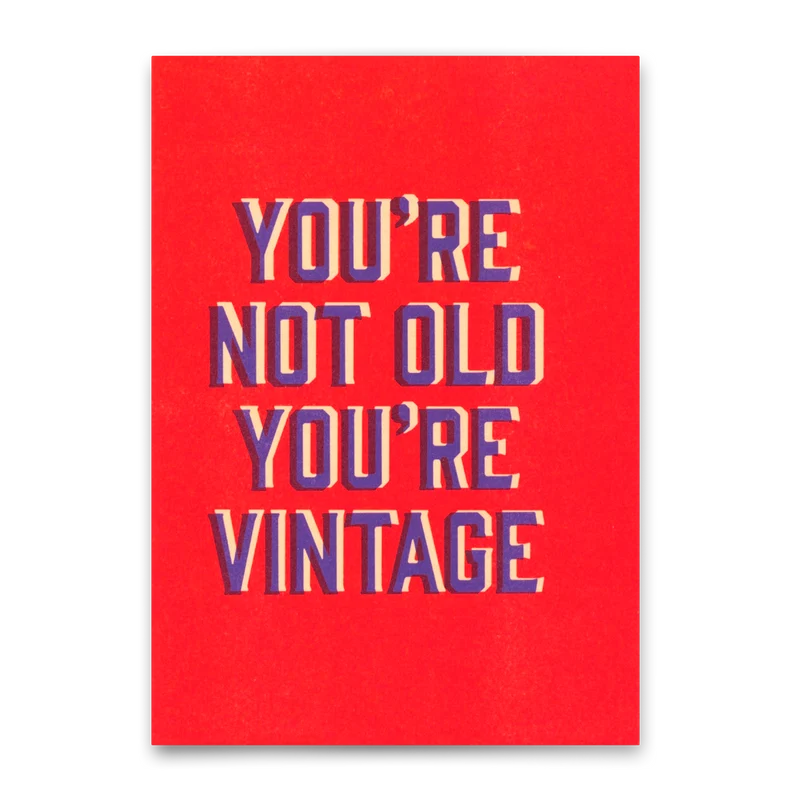 Postkarte "You`re vintage" | Lustige Karte zum Geburtstag