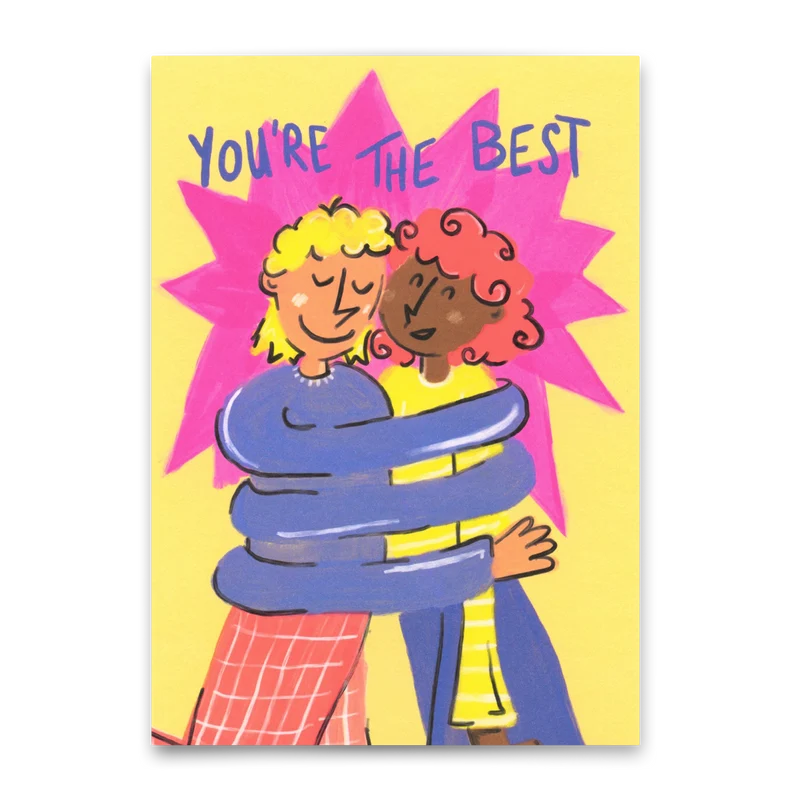 Postkarte "You´re the best" | Schöne Karte für jeden Anlass