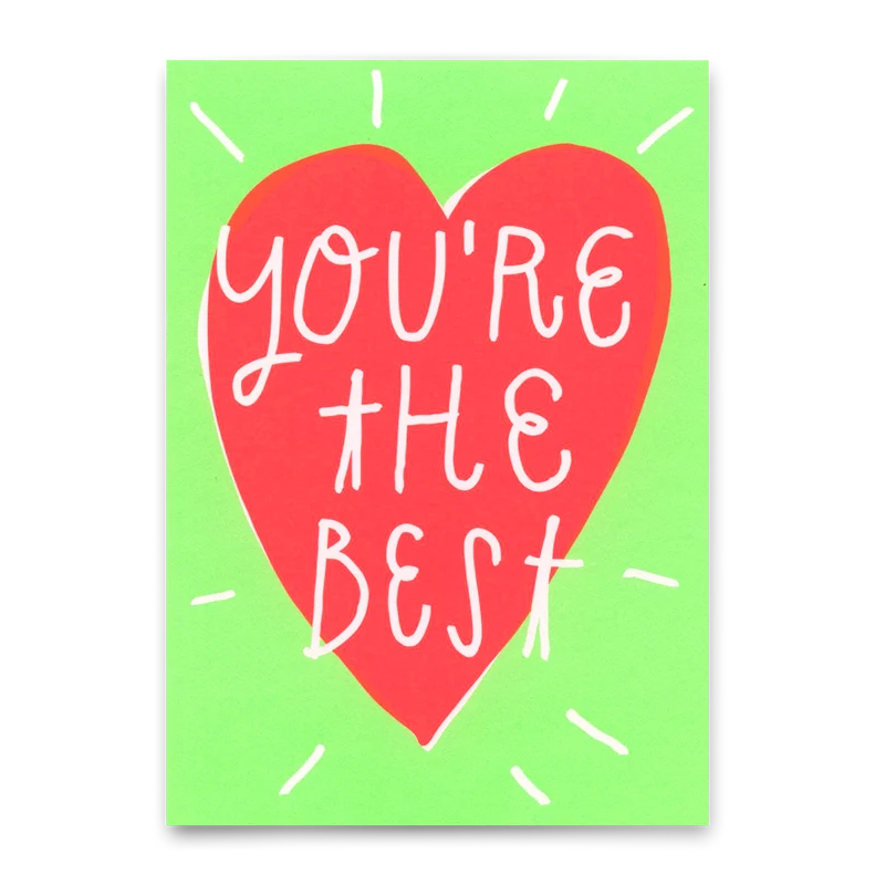 Postkarte "You´re the best Heart" | Schöne Karte mit Spruch für Verliebte
