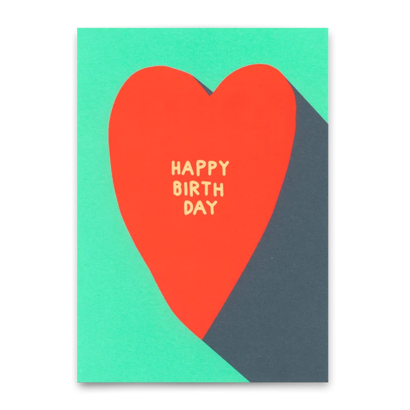 Postkarte "Happy Birthday Heart" | Schöne Karte zum Geburtstag