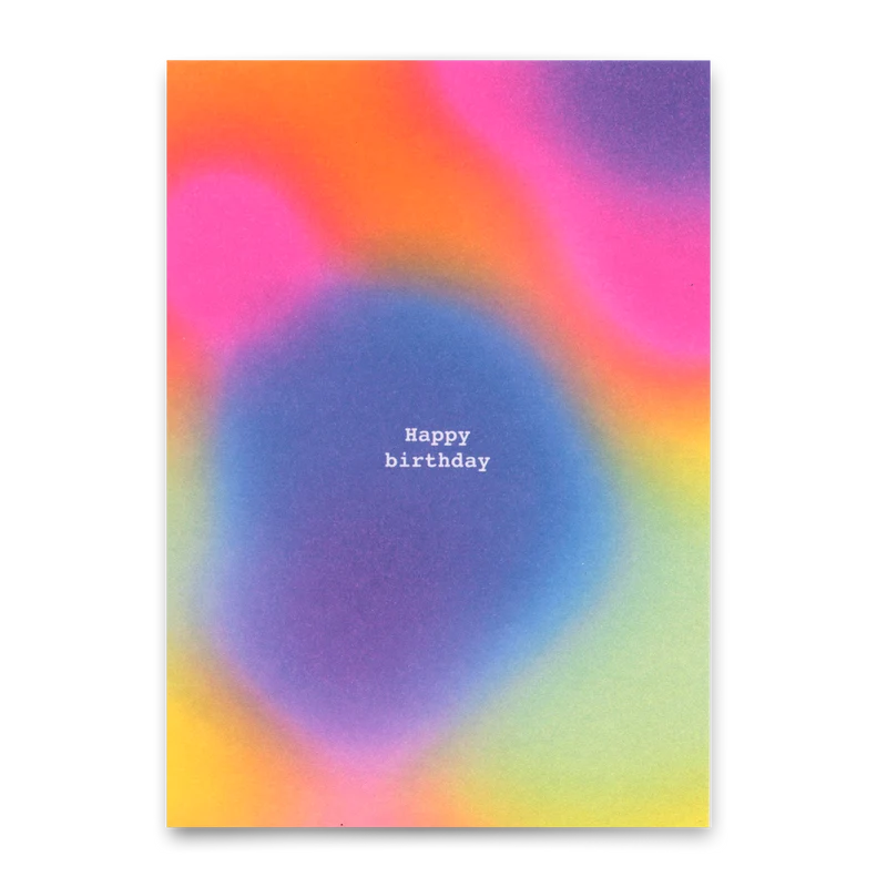 Postkarte "Happy Birthday Bunt" | Ausgefallene Karte zum Geburtstag