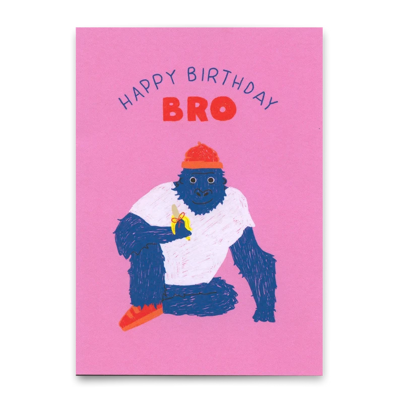 Postkarte "Happy Birthday, Bro" | Coole Karte zum Geburtstag