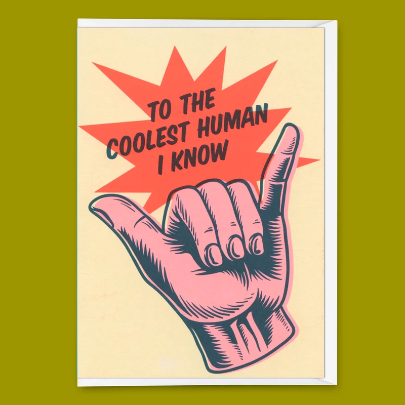 Grußkarte "Coolest human i know" | Coole Klappkarte für jeden Anlass