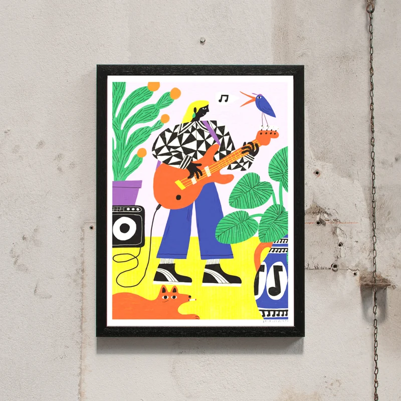 La Joueuse de Basse (30 x 40cm)