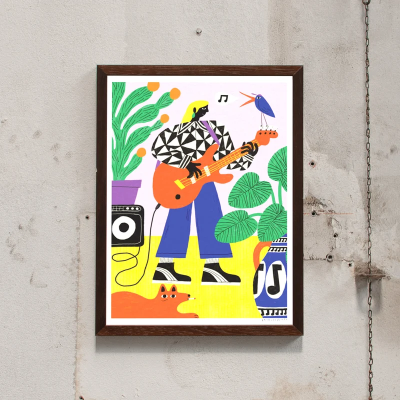 La Joueuse de Basse (30 x 40cm)