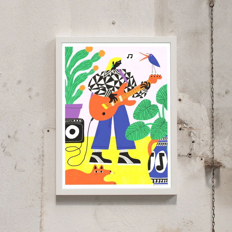 La Joueuse de Basse (30 x 40cm)