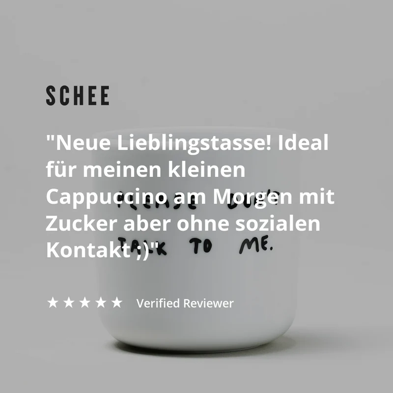 Becher „Please Don't Talk to Me“ | Witziger Spruch | YAHYA Studio