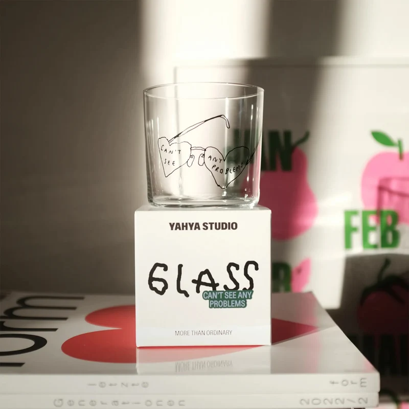 Trinkglas „Can't See Any Problems“ | Witziger Spruch | YAHYA Studio