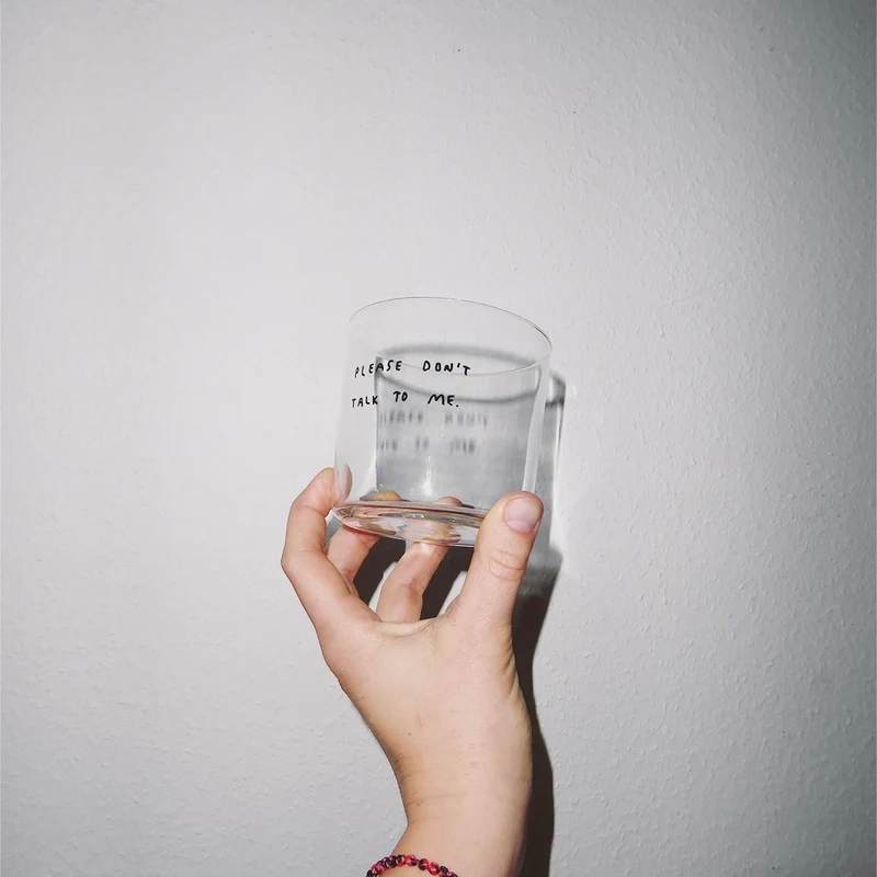 Trinkglas „Please Don't Talk to Me“ | Witziger Spruch | YAHYA Studio