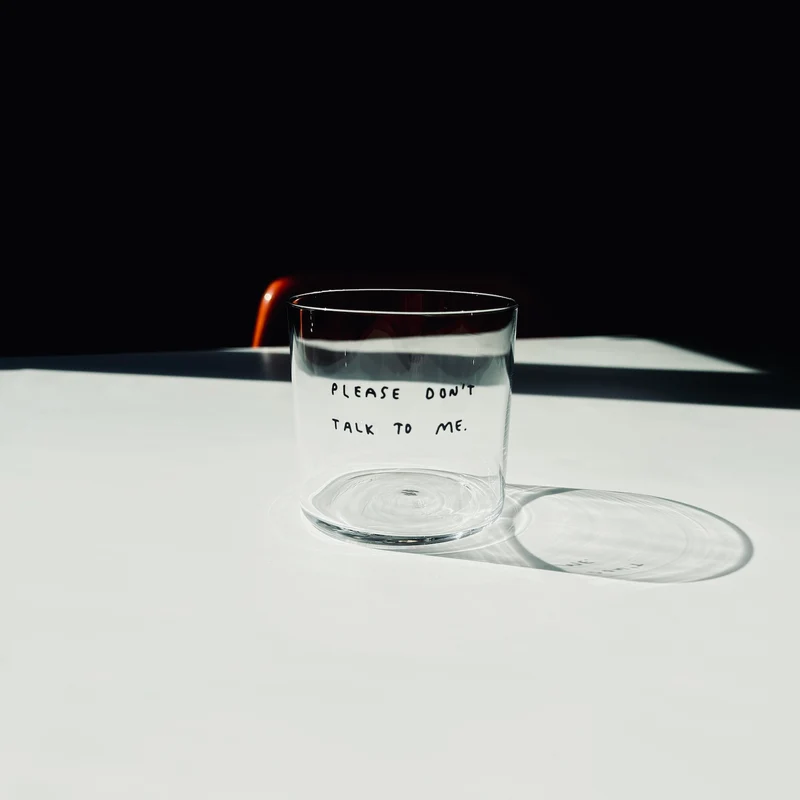Trinkglas „Please Don't Talk to Me“ | Witziger Spruch | YAHYA Studio