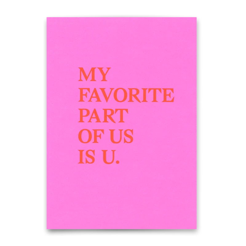 Postkarte "My favorite part" | Schöne Karte mit Spruch für Verliebte