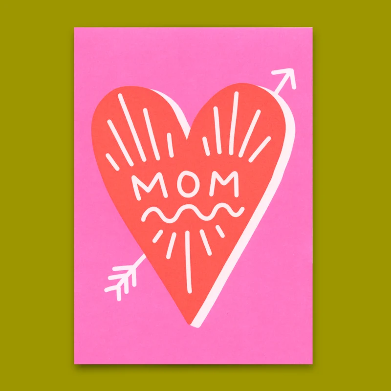Postkarte "Mom" | Schöne Karte zum Muttertag