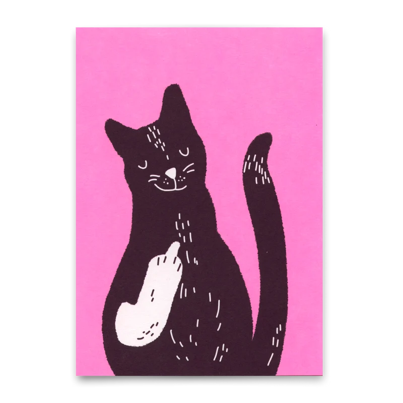 Postkarte "Meow you" | Lustige Karte mit Katzen-Motiv