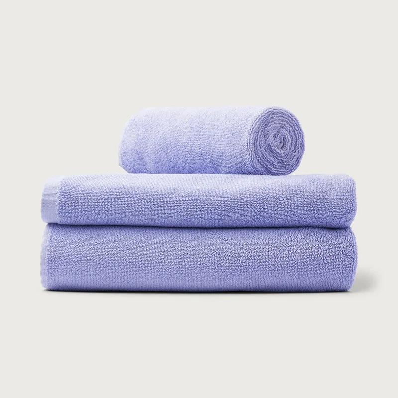Badelaken „Naram Lavender Blue 100×150 cm“ | Pastellig & groß | BONGUSTA