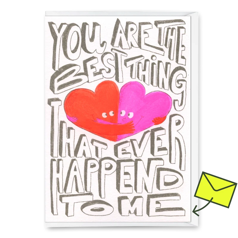 Grußkarte "You are the best thing" | Schöne Klappkarte für Verliebte