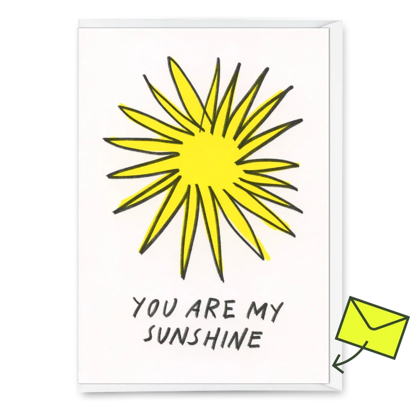 Grußkarte "You are my sunshine" | Besondere Klappkarte für Verliebte