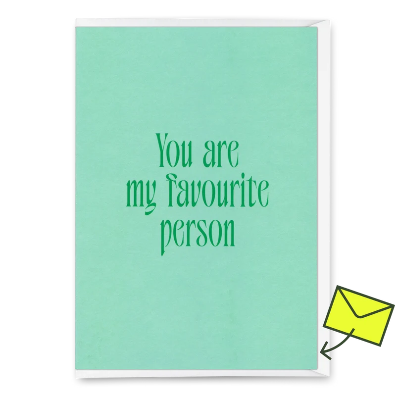 Grußkarte "You are my favorite person" | Schöne Klappkarte für Verliebte