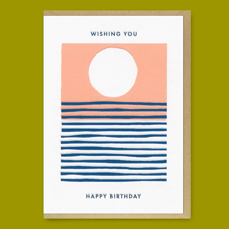 Grußkarte "Wishing You Happy Birthday" | Schöne Klappkarte | Miles Tewson