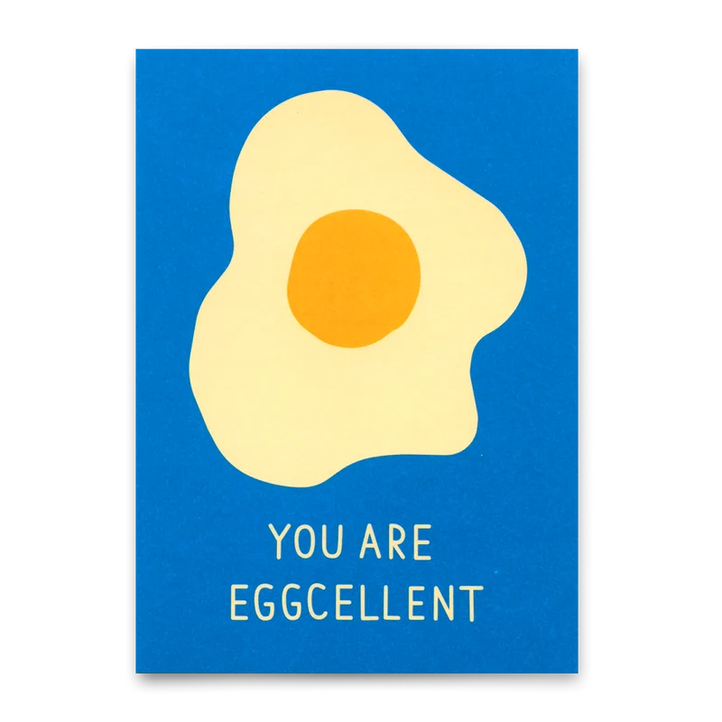 Postkarte "You´re eggcelent" | Ausgefallene Karte mit Spruch