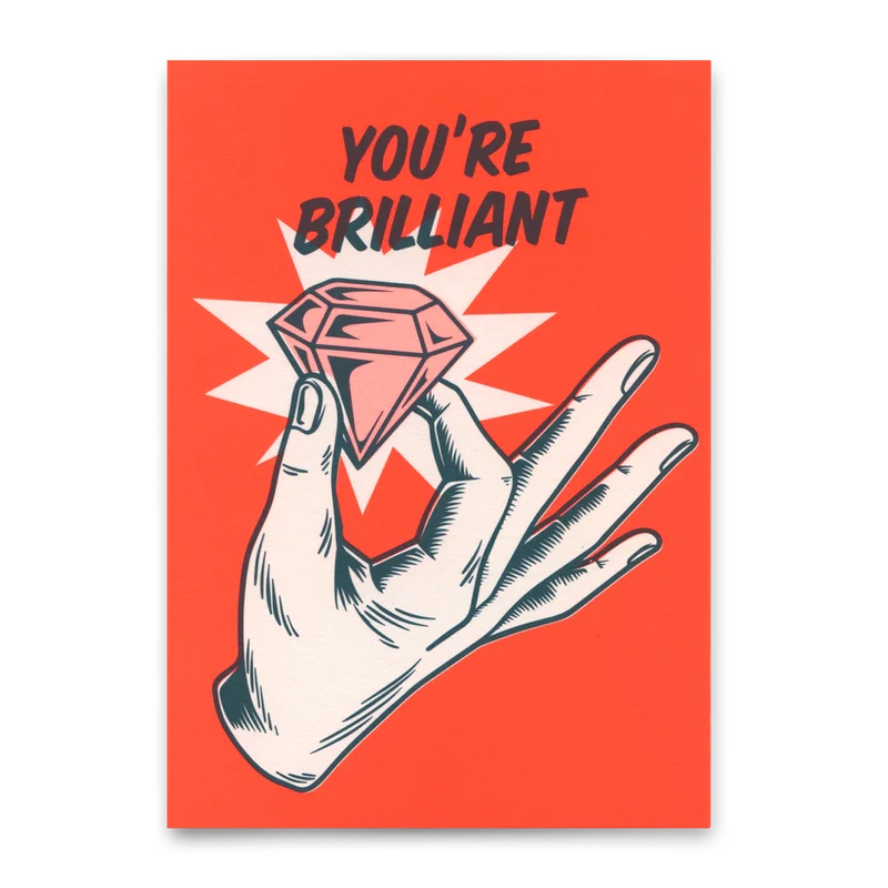 Postkarte "You´re brilliant" | Besondere Karte mit Spruch