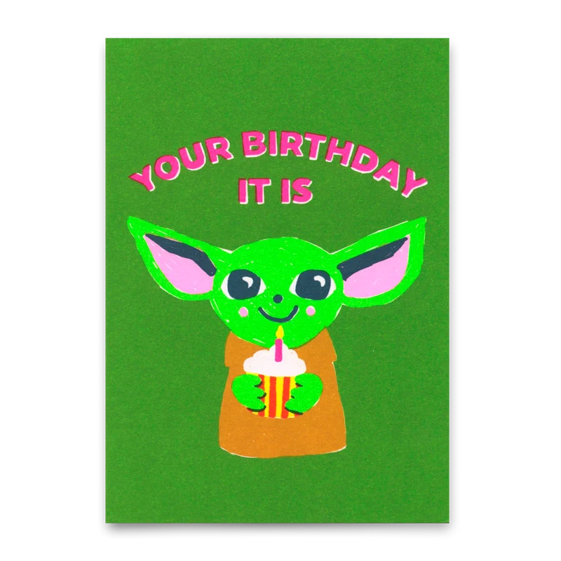 Postkarte "Your Birthday it is" | Lustige Karte mit Spruch zum Geburtstag