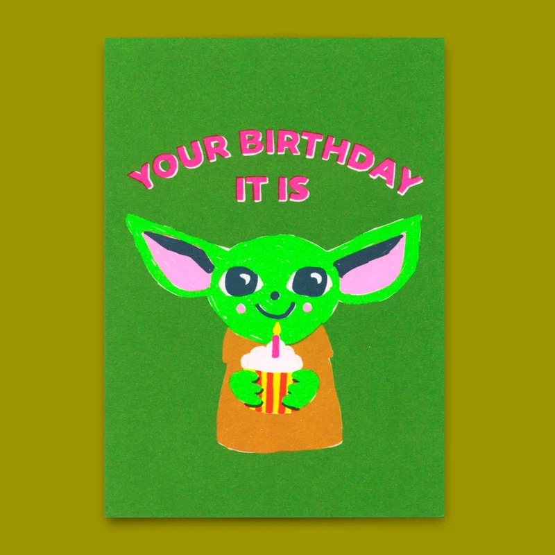 Postkarte "Your Birthday it is" | Lustige Karte mit Spruch zum Geburtstag