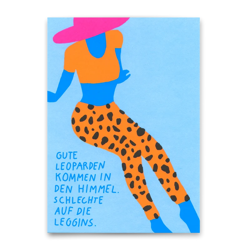 Postkarte "Gute Leoparden" | Lustige Karte mit Spruch