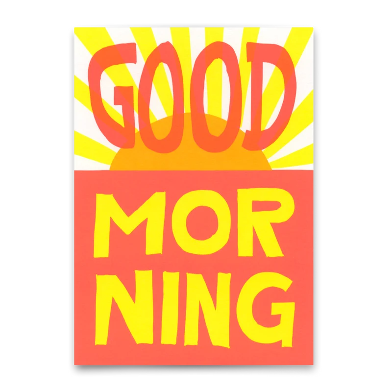 Postkarte "Good morning" | Schöne Karte mit Spruch
