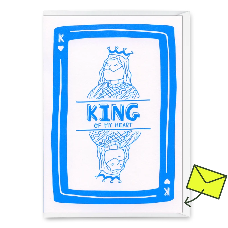 Grußkarte "King of hearts" | Besondere Klappkarte für jeden Anlass