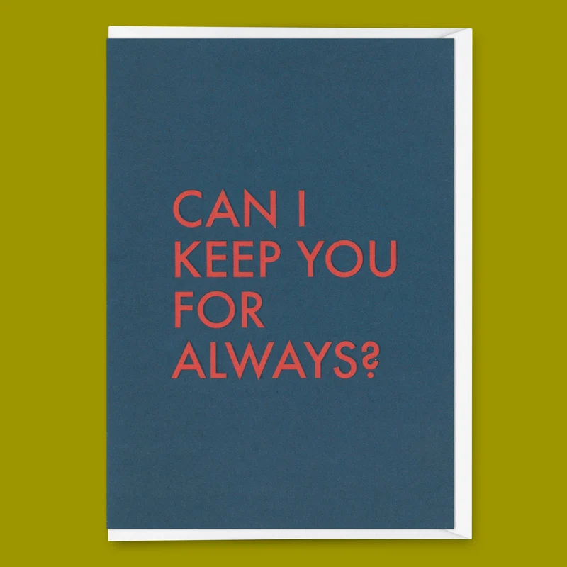 Grußkarte "Keep you" | Coole Klappkarte mit Spruch für Verliebte