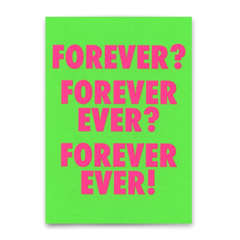 Postkarte "For ever & ever" | Besondere Karte für Verliebte