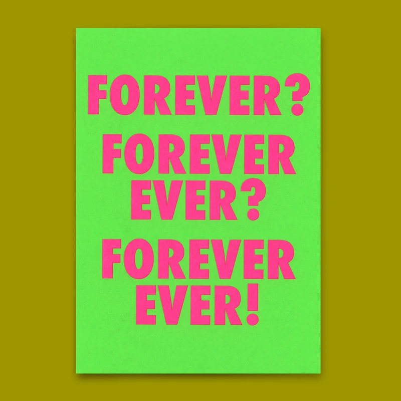 Postkarte "For ever & ever" | Besondere Karte für Verliebte