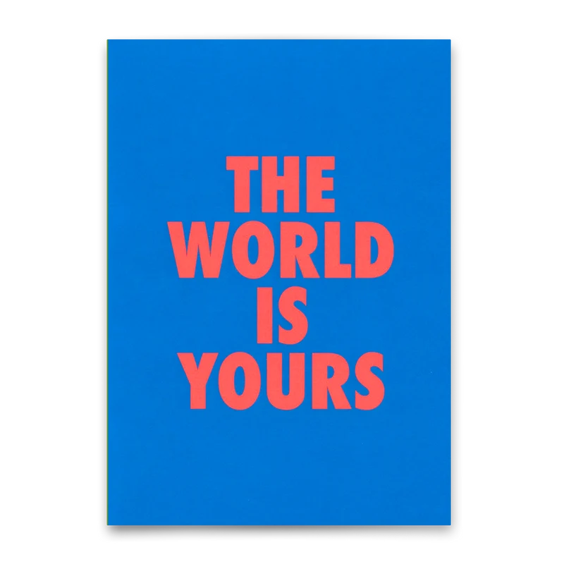 Postkarte "The world is yours" | Besondere Karte für jeden Anlass