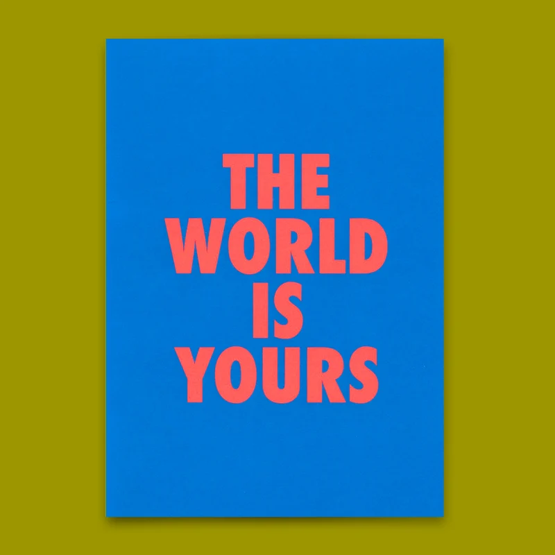 Postkarte "The world is yours" | Besondere Karte für jeden Anlass