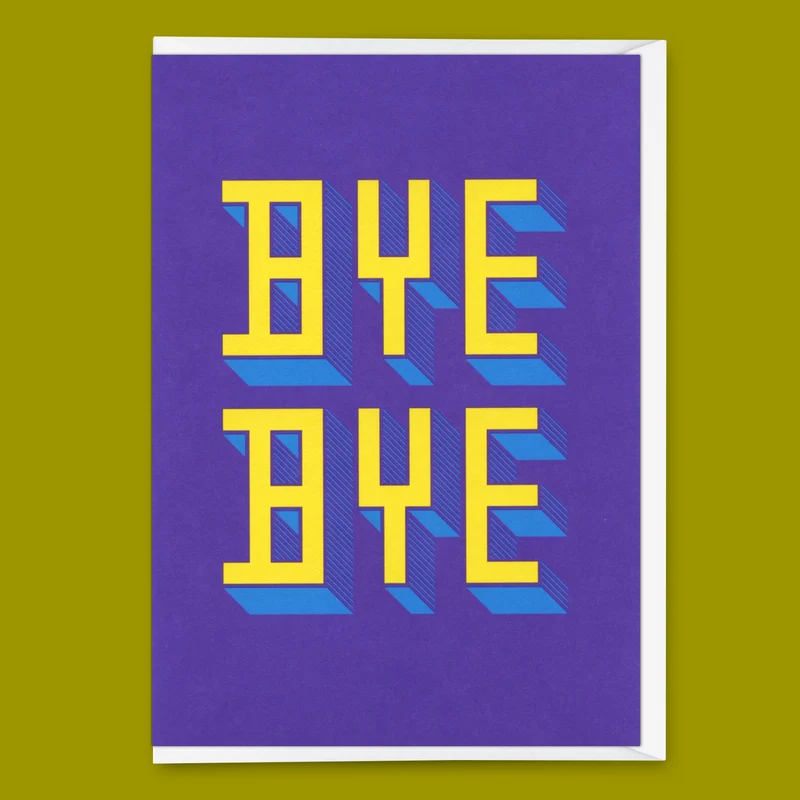Grußkarte "Bye Bye" | Coole Klappkarte zum Abschied