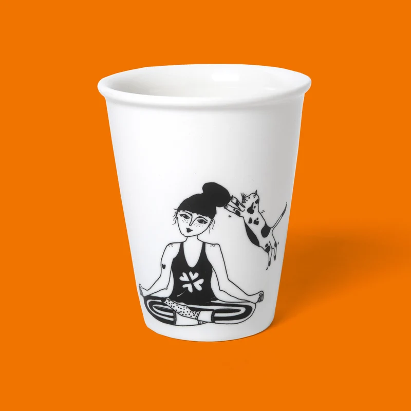 Becher helen b "Zen with Cats" | Design Mug mit Illustrationen von Helen Blanchaert