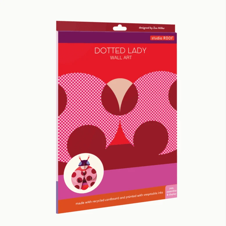 Wanddeko studio ROOF “Dotted Lady” | Marienkäferdeko aus Karton