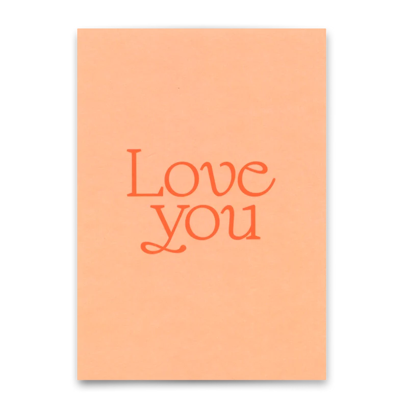 Postkarte "Love you Rosa" | Schöne Karte für Verliebte