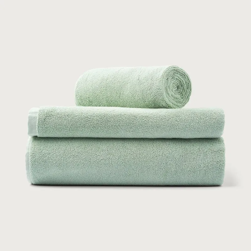 Badelaken „Naram Silver Sage 100×150 cm“ | Modern & weich | BONGUSTA