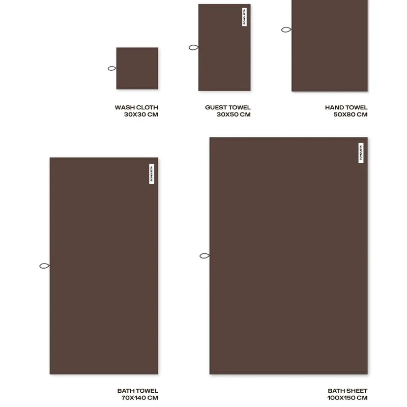 Badelaken „Naram Coffee 100×150 cm“ | Edler Farbton | BONGUSTA