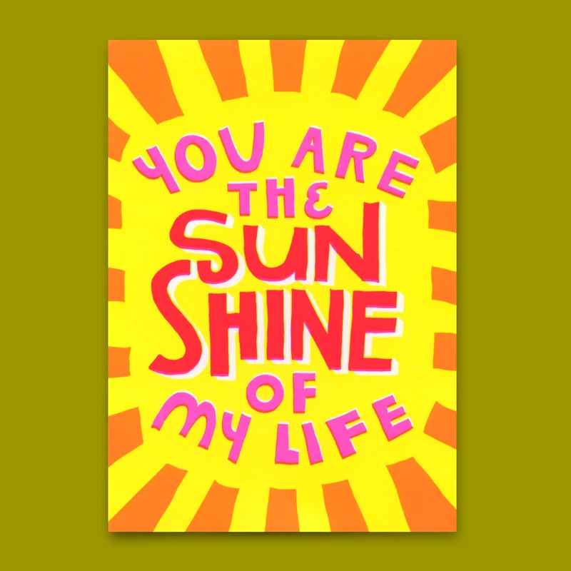 Postkarte "You are the sunshine" | Besondere Karte mit Spruch