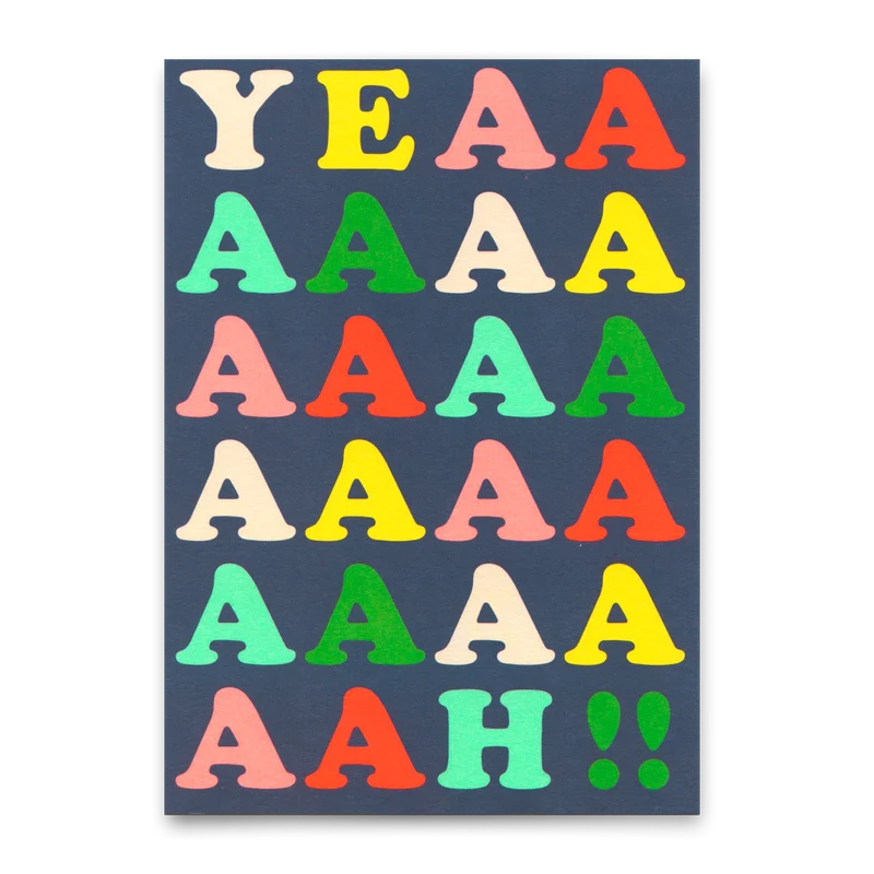 Postkarte "Yeaaaaah" | Schöne Karte für jeden Anlass