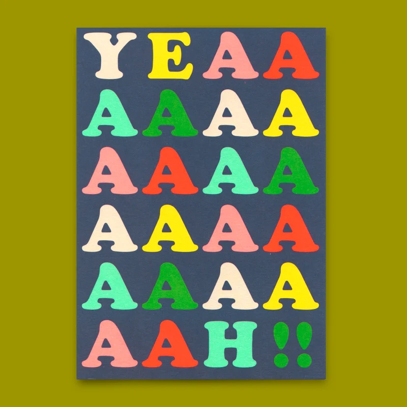 Postkarte "Yeaaaaah" | Schöne Karte für jeden Anlass