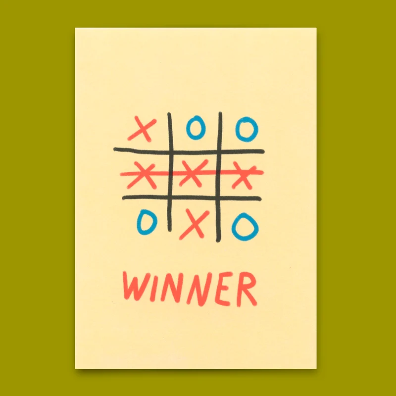 Postkarte "Winner" | Besondere Klappkarte zum Gratulieren