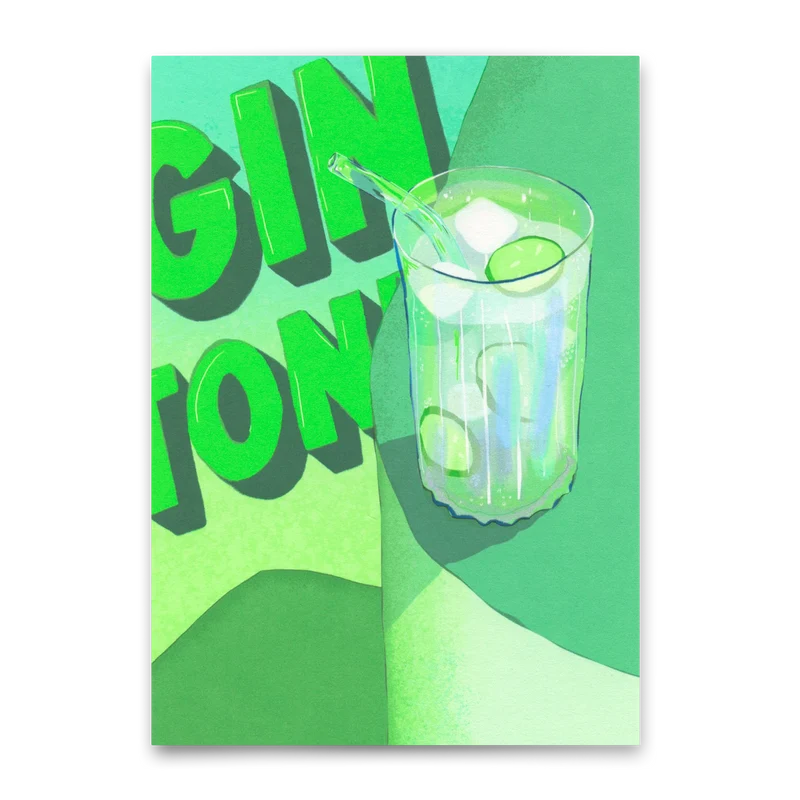 Postkarte "Gin & Tonic" | Coole Karte für jeden Anlass
