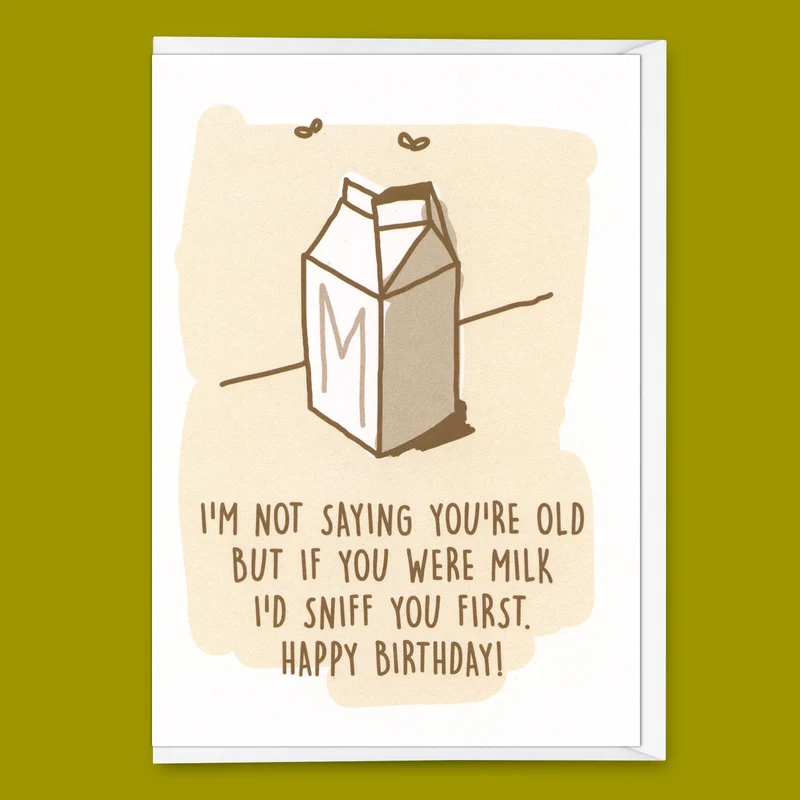 Grußkarte "If you were milk" | Lustige Klappkarte mit Spruch zum Geburtstag