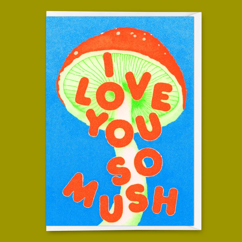 Grußkarte "I love you so mush" | Lustige Klappkarte für Verliebte
