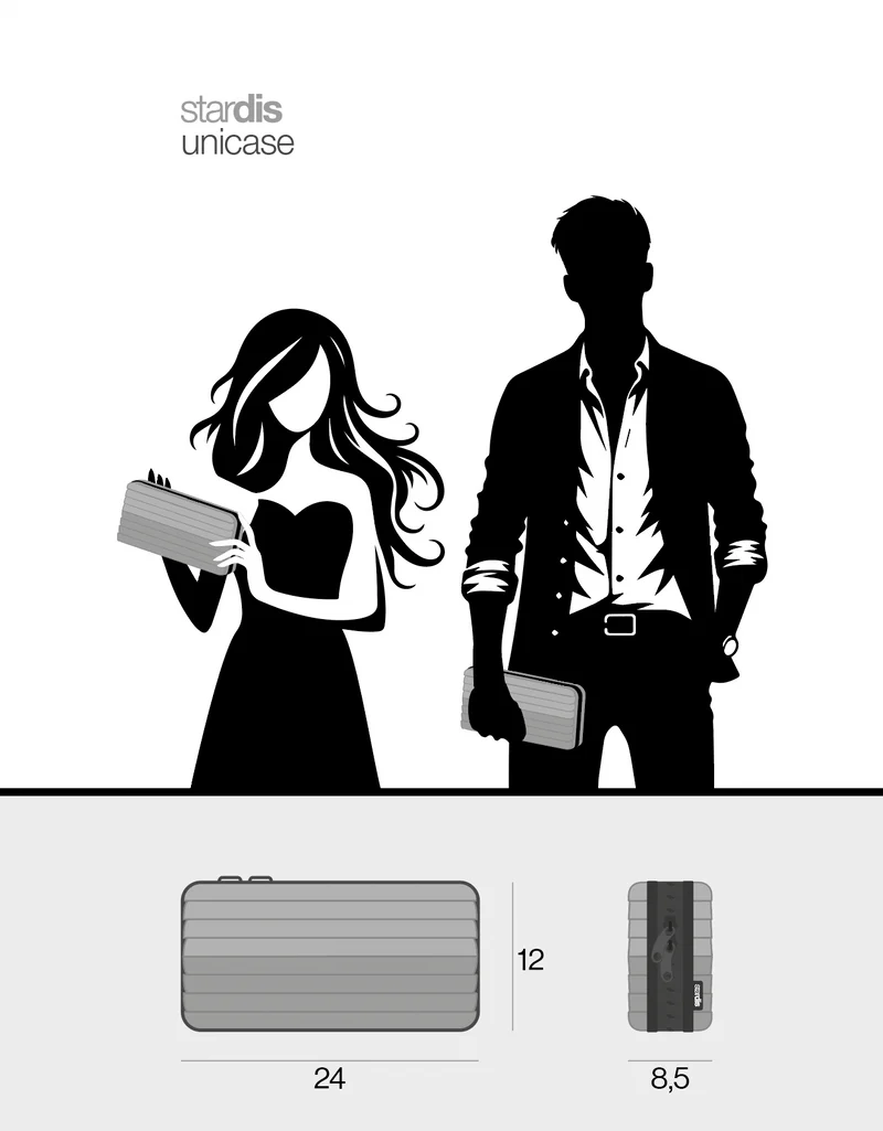 unicase Kosmetiktasche schwarz