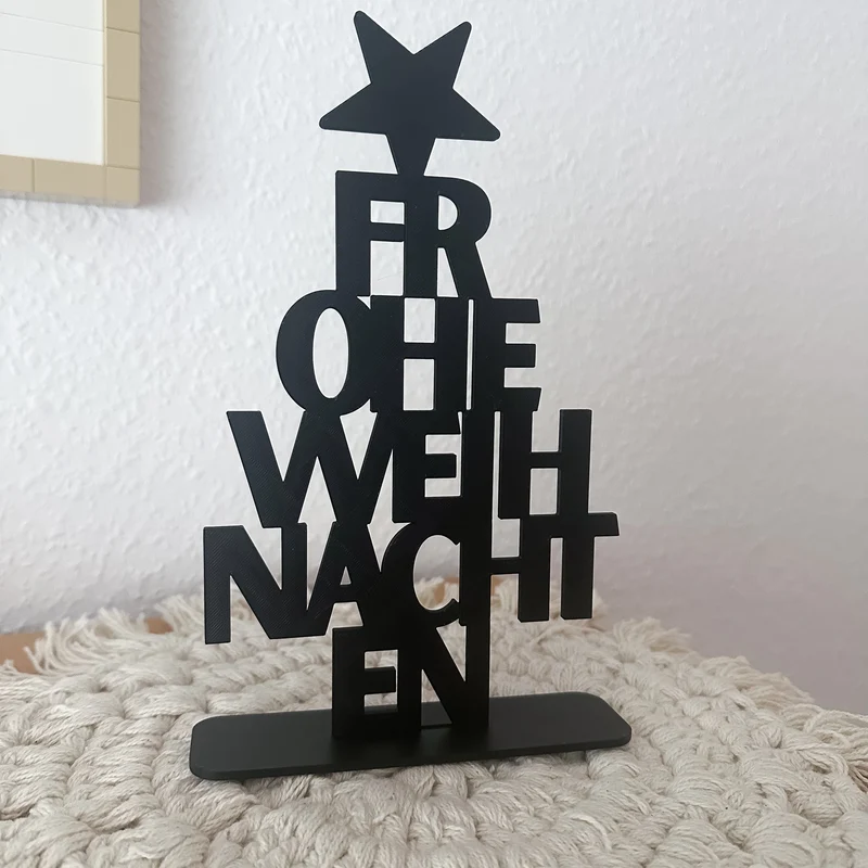 Frohe Weihnachten Tannenbaum Aufsteller