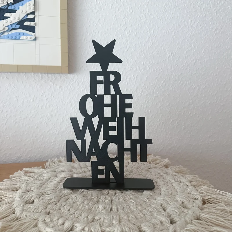 Frohe Weihnachten Tannenbaum Aufsteller